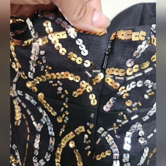 Deb Y2k Sequin Prom Gown Size 5/6 - Picture 6 of 13